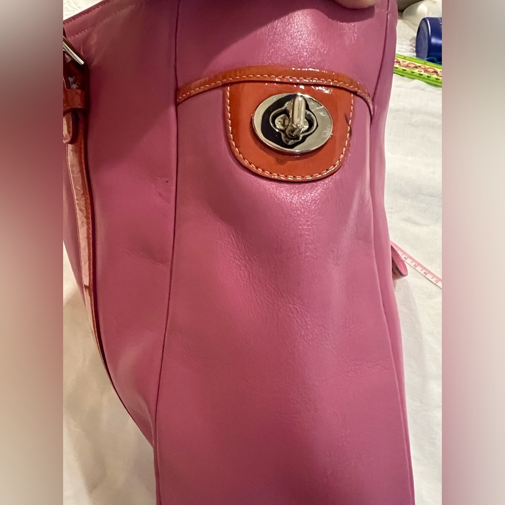 COACH Gallery Pink Leather Tote Bag-Authentic - Picture 16 of 16